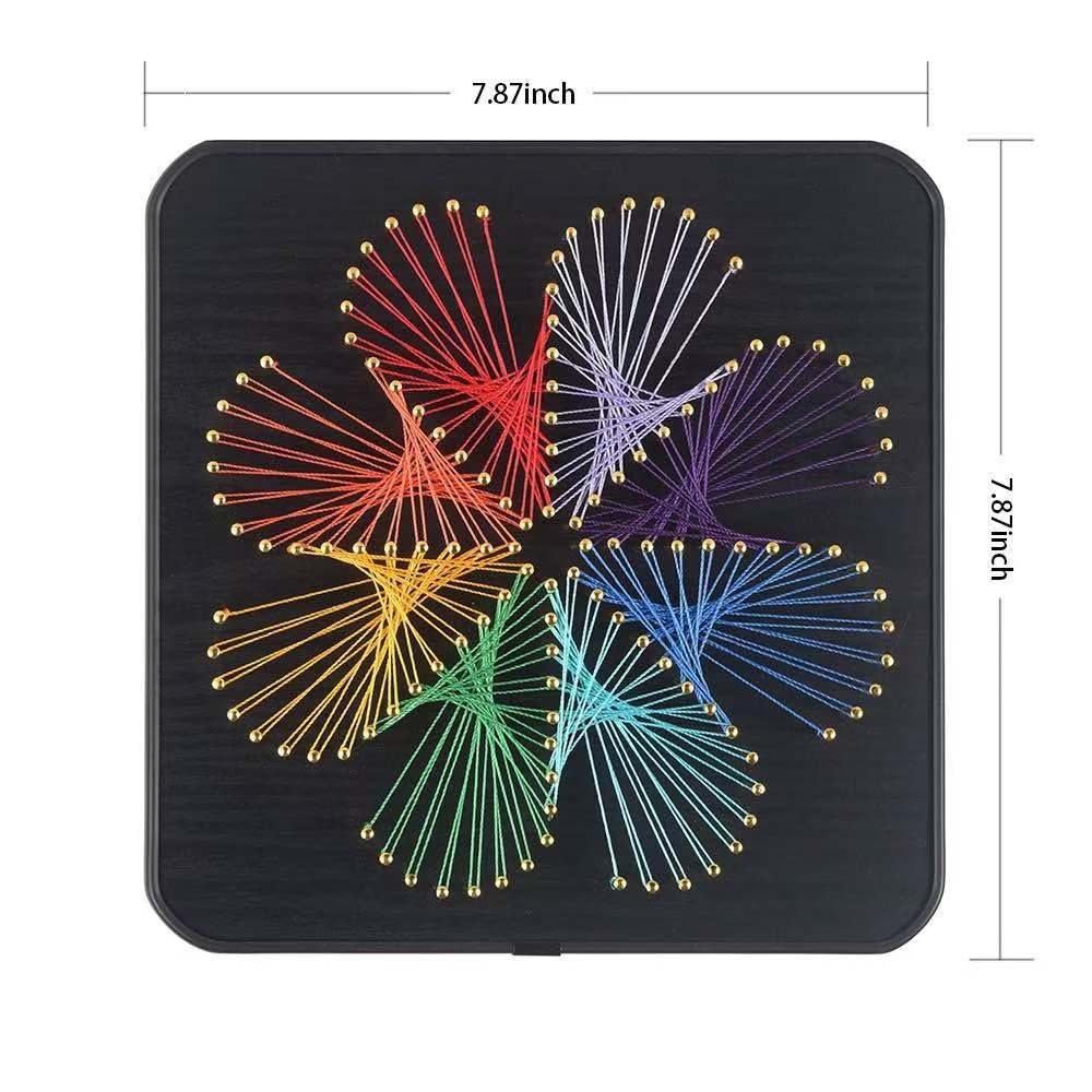 THOUDONER DIY 3D String Art Crafts Kit for Adults Beginner Unique Gift, Windmill(7.87inch*7.87inch). THOUDONER