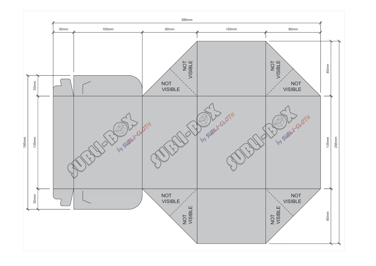 Subli-Cloth Subli-Box Cardboard Customizable Blank Gift Box Square Auto-Close Sublimation Box Pack 20 Units Subli-Cloth