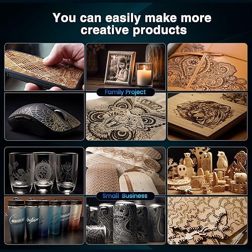 Longer Laser B1 40W Laser Engraver Cutter with Auto Air Assist, Working Speed Up to 600MM/S, DIY Laser Engraver for Wood and Metal, Paper, Acrylic, Glass, Leather, Working Area 17.72x17.32 inch Longer