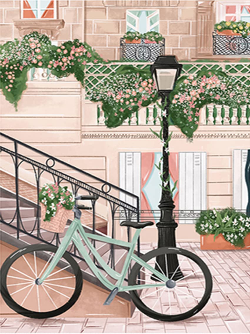 LIULIMI Diamond Painting Kits, DIY 5D World Landscape Diamond Painting Kit, Round Diamond Art Full Diamond Cartoon Style 12 X 16 in (Oristano) LIULIMI