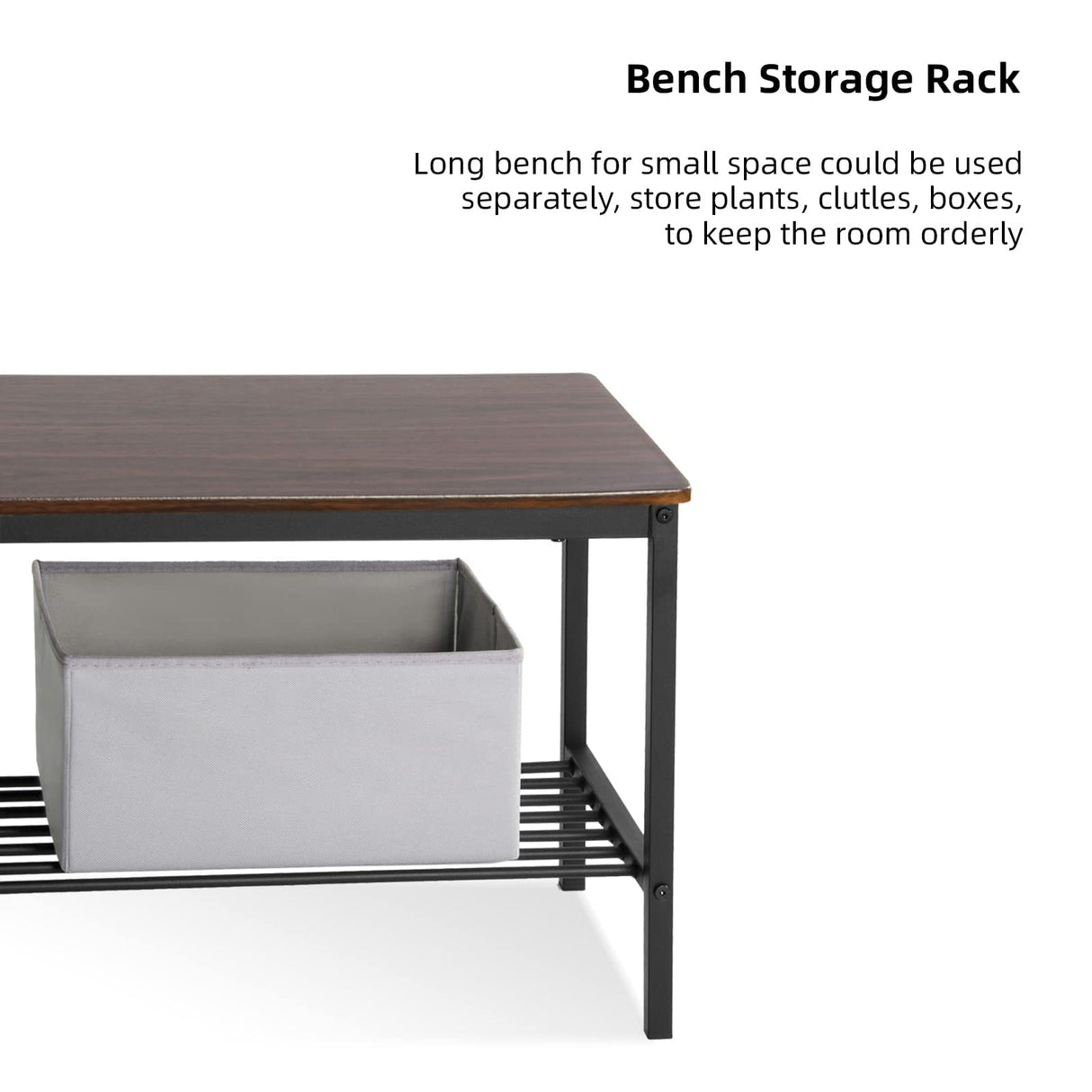 soges 4 Person Dining Table Set,43.3 inch Kitchen Table Set for 4,2 Chairs with Backrest,2-Person Bench with Storage Rack,Nesting Furniture Set for Dining Room and Restaurant, Rustic Oak soges