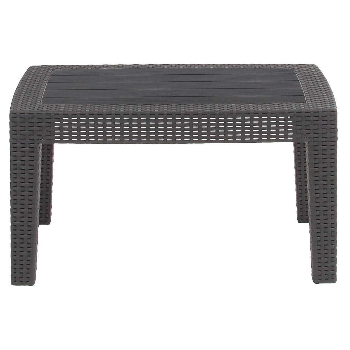 Flash Furniture Seneca Dark Gray Faux Rattan Coffee Table Flash Furniture