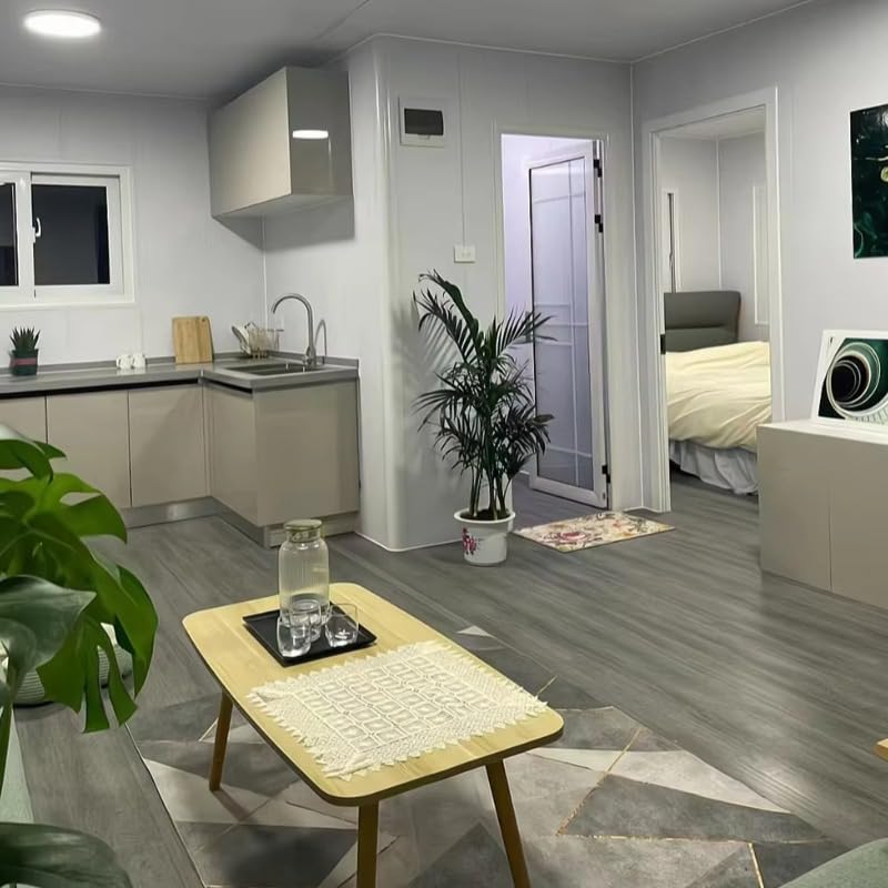 Prefab Tiny House for Sale – Expandable 20FT/40FT Mobile Home with 2-3 Bedrooms, Full Bathroom & Kitchen | Foldable Steel Frame Design Generic