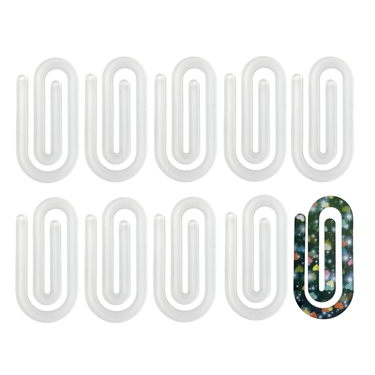 Sublimation Blank Thermal Acrylic Single-Sided White Approximate 4 x 2 Inch Jumbo Paper Clips 10 Packs Generic