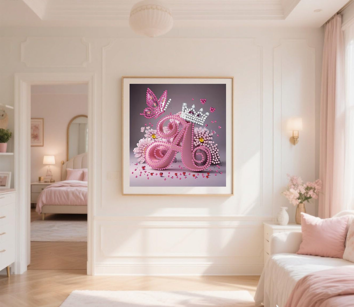 GXGLLPZBY DIY Diamond Art Kits, 5D Special Shaped Letter A Diamond Painting for Beginners Adults, Paint by Diamonds Dot Gem Art Kits, Home Wall Decor 11.8x11.8in GXGLLPZBY