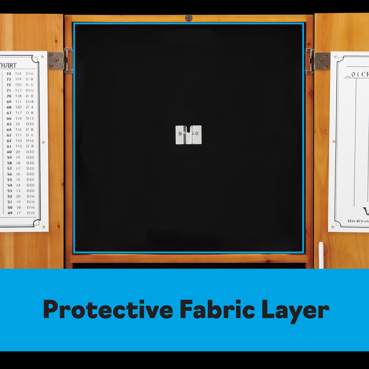 Viper Metropolitan Solid Wood Sisal/Bristle Steel Tip Dartboard Cabinet: Cabinet Only (No Dartboard), Oak Finish Viper