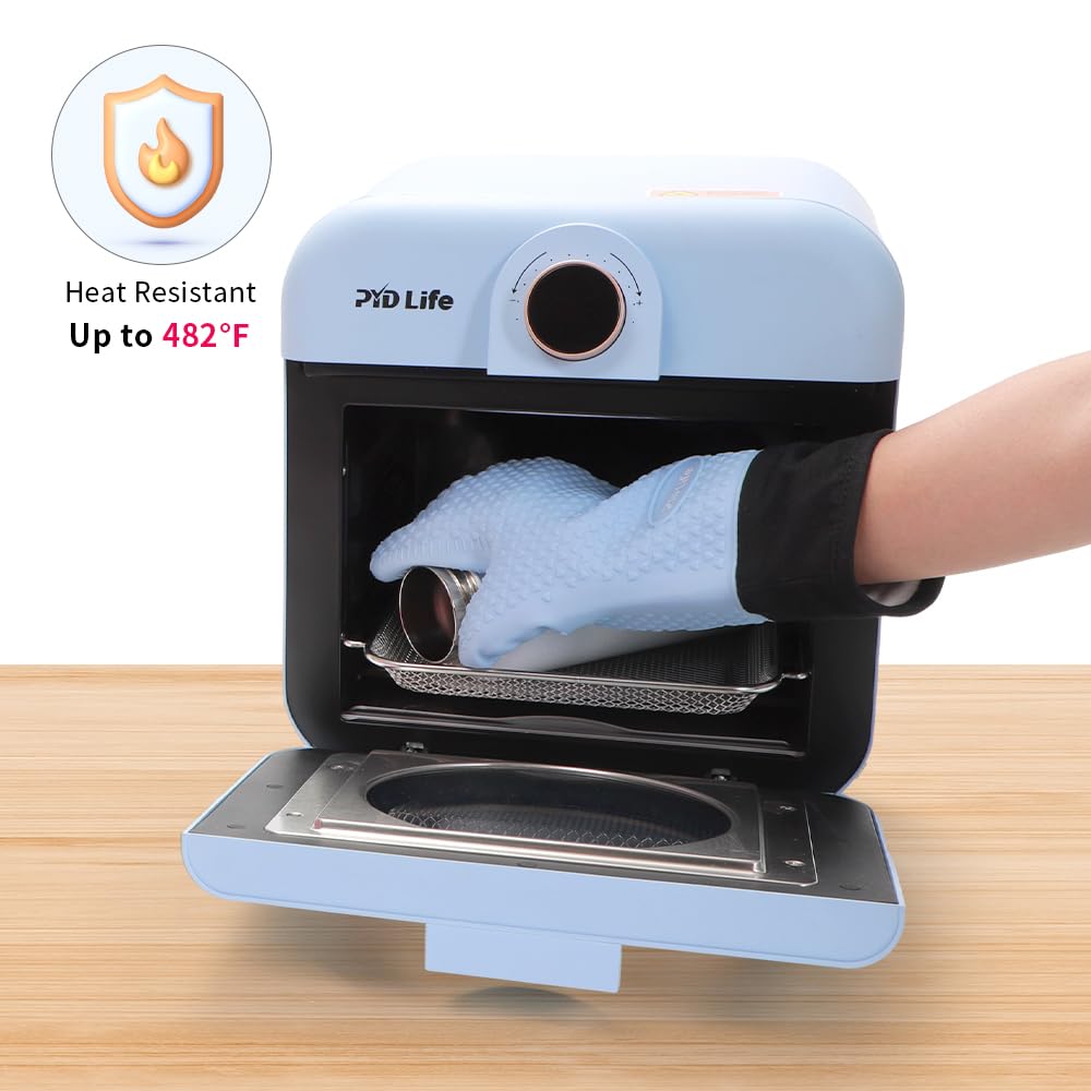 PYD Life 2 PCS 1 Pair Heat Resistant Glovers Silicone for Sublimation Blue Heat Proof Gloves Sublimation Accessories Tools for Tumbler Heat Press Sublimation Oven Sublimation Printing PYD Life