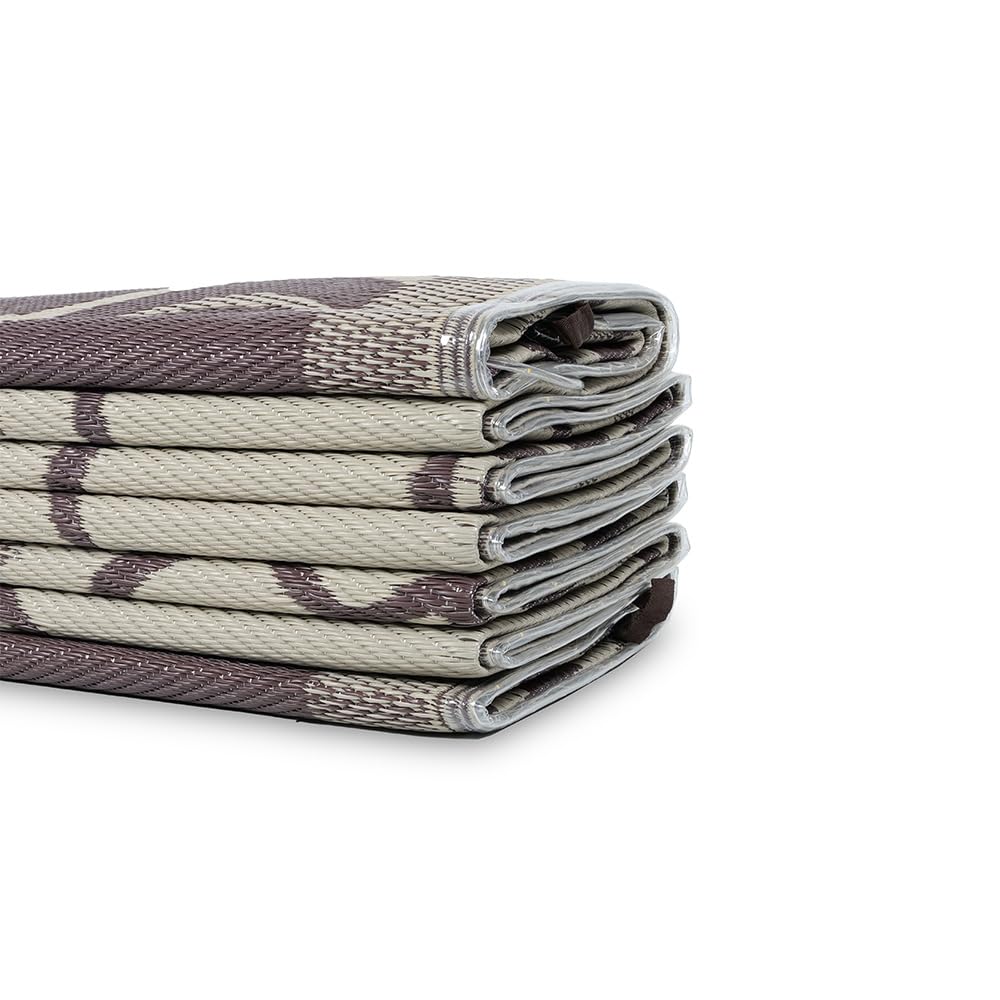 Venture Forward Reversible LED Illuminated RV Patio Mat - Magnolia Design | 9’ x 12’ - Perfect for Camping and Outdoor Use Venture Forward