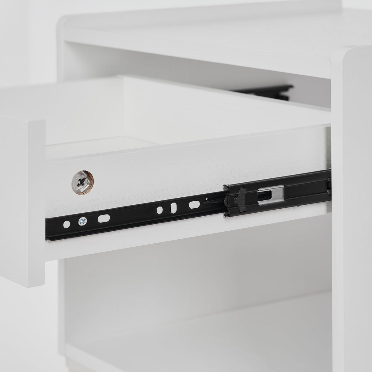 BWEISHOME Floating Nightstand Set of 2,Wall Mounted Nightstand,White Floating Night Stand with Drawer, Floating Bedside Table for Bedroom White KTZ04D BEWISHOME