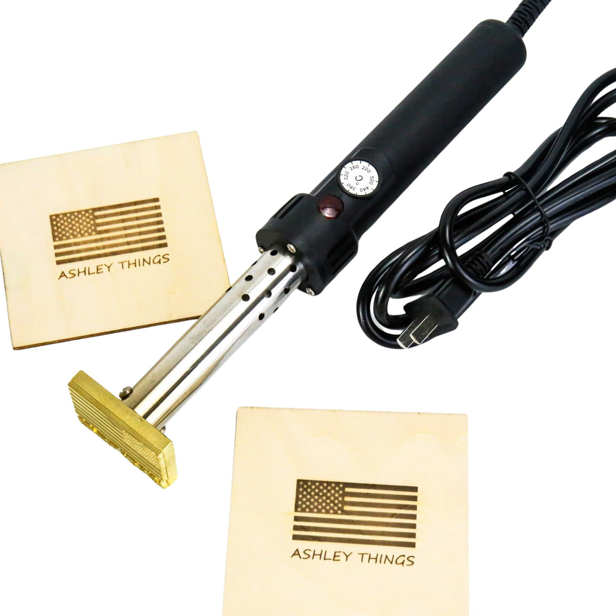 Customisable Temperature-Controlled Electric Branding Iron for Wood and Leather Ashley0921-custom personalized stamps-