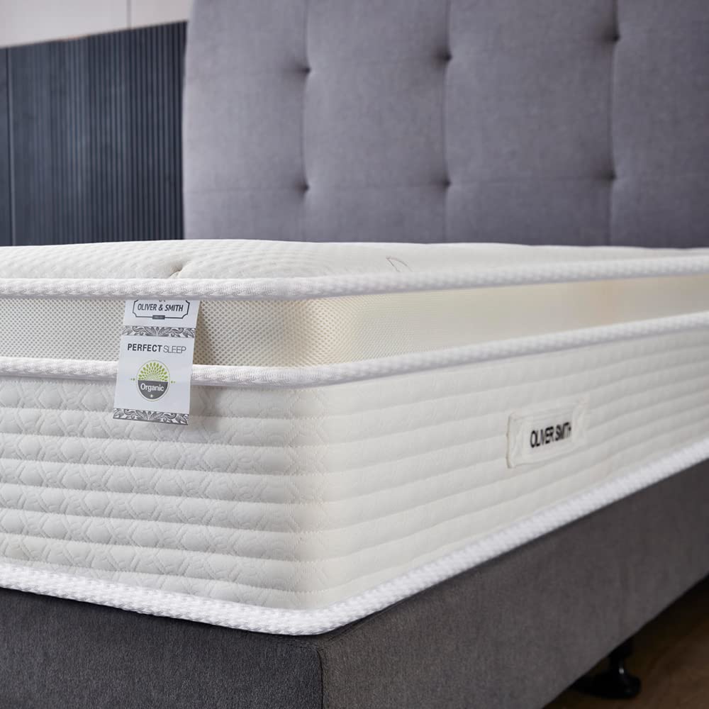 King Size Mattress - 12 Inch Cool Memory Foam & Spring Hybrid Mattress with Breathable Cover - Comfort Plush Euro Pillow Top - Rolled in a Box - Oliver & Smith OLIVER & SMITH SINCE 1921