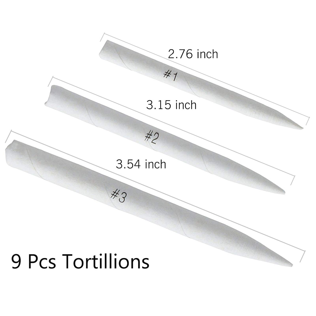 21 Pcs Blending Stumps and Tortillions Set with Sketch Sandpaper Pencil Sharpener Pointer and Pencil Extension Tool Drawing Art Kneaded Eraser for Student Sketch Drawing Set by VENCINK VENCINK