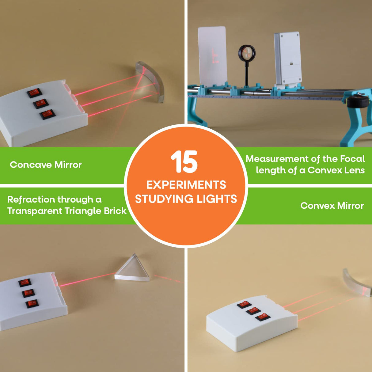 Teenii Optics Science Kit About Light Experiment for Kids, STEM Physics Lab Set Students Education Toys Brithday Gift for Boys Girls Age 8~16 Year Old Teenii