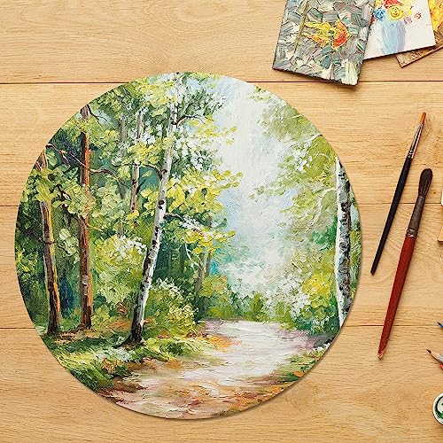 MAHIONG 20 Pack 12 Inch 1/8 Thick Round Wood Circles, Natural Premium Unfinished Wood Circles Wood Rounds, Wood Circles for Crafts Door Hangers Acrylic Painting MAHIONG