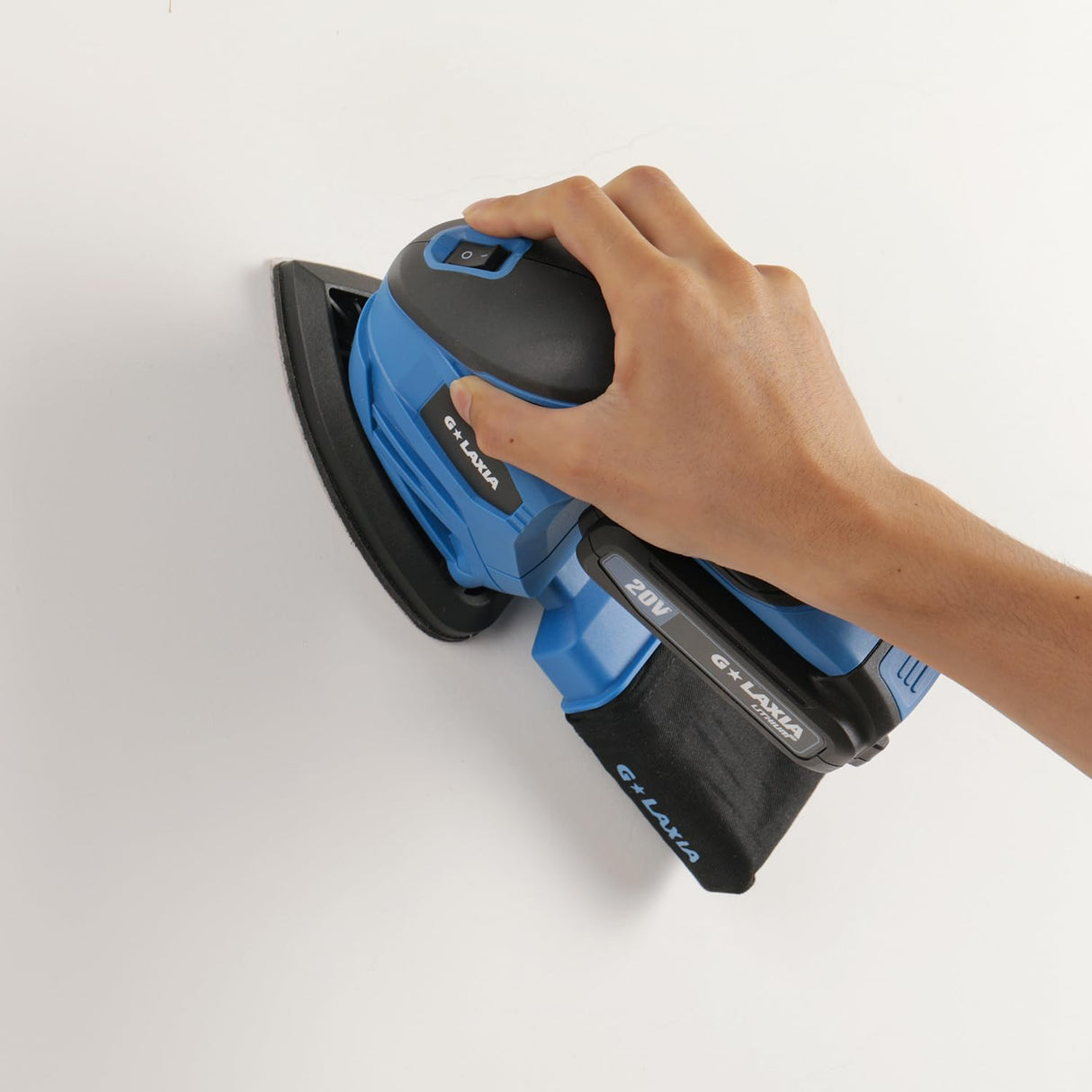 G LAXIA Detail Sander, 20V Cordless Electric Sander with 20Pcs Sandpapers, 12000 OPM Hand Held Sanders with Dust Bag for Woodworking G LAXIA