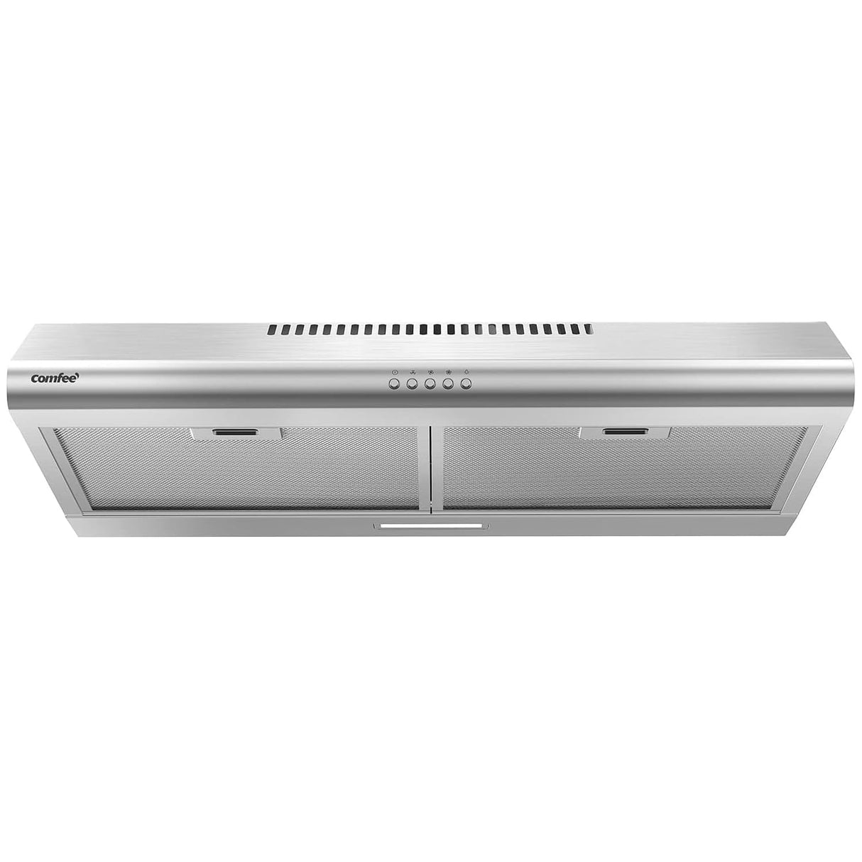 Comfee CVU30W4AST 30 inch Under Cabinet Ducted/Ductless Convertible Slim Vent Durable Stainless Steel Kitchen Reusable Filter, 3 Speed Exhaust Fan and 2 LED Lights Range Hood, 2.0 Version COMFEE'
