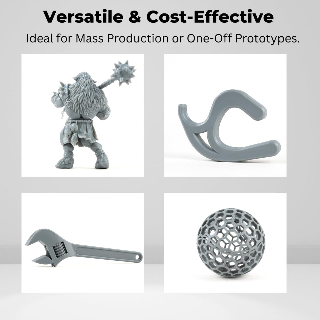 Siraya Tech Magna Durable Resin Grey (1kg) – Tough, High-Impact 3D Printing Resin for Engineering, Prototyping, Miniatures & More – Easy to Print, Versatile & Cost-Effective for Mass Production Siraya Tech