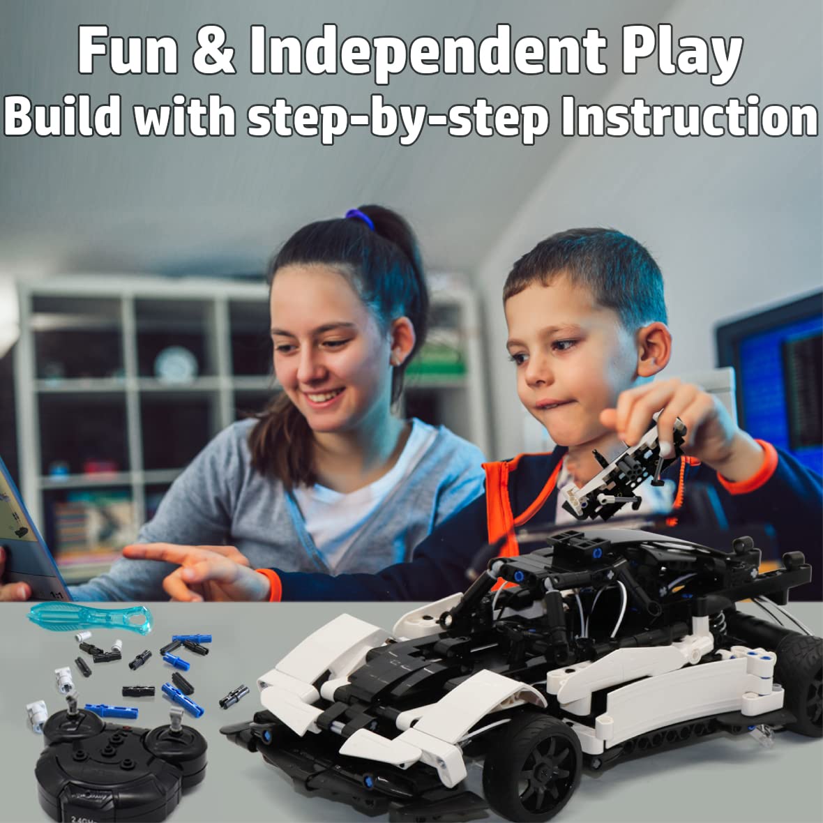 WisePlay Model Cars to Build for Adults and Kids 8-12 Year - STEM Projects for Kids Ages 12-16 Year - Build Your Own Remote Control Car - STEM Kits and Great Gift for Easter WISEPLAY
