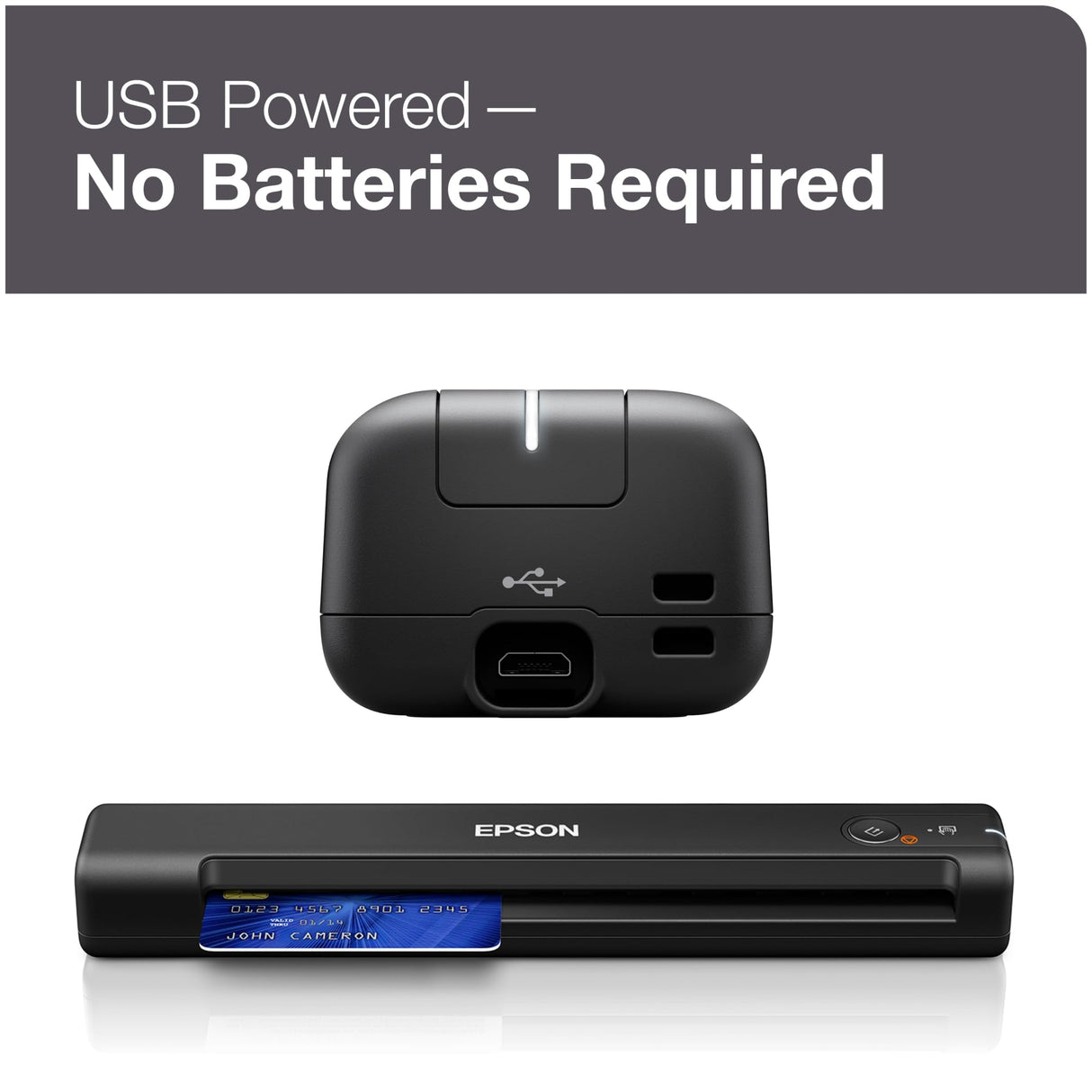 Epson WorkForce ES-50 Portable Sheet-Fed Document Scanner for PC and Mac Epson