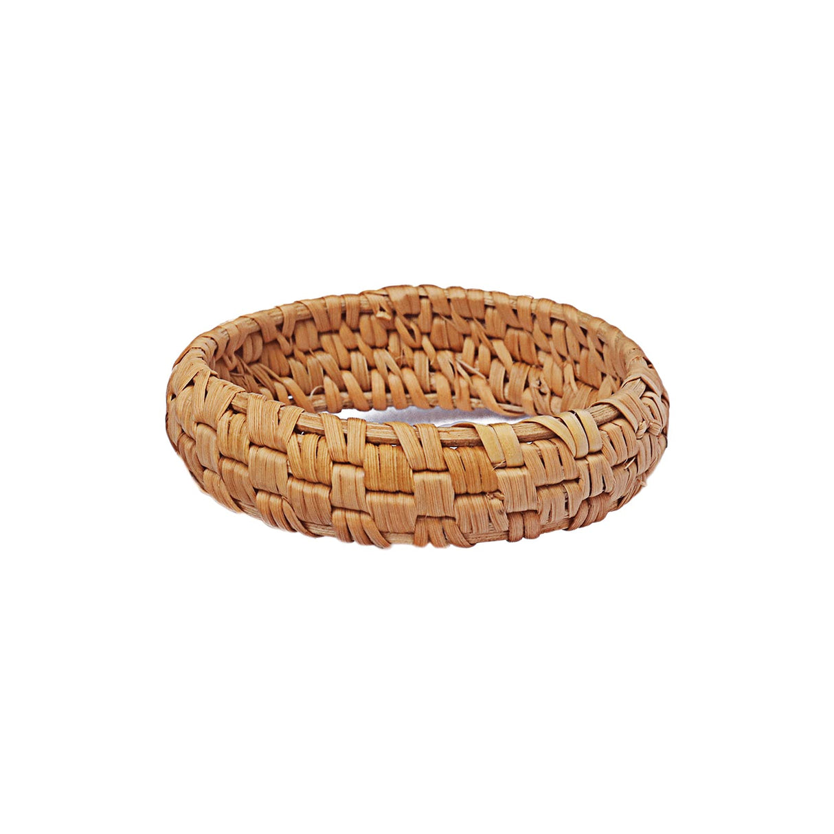 COLORFUL BLING 2Pcs Handwoven Wooden Braided Rattan Knit Cuff Bracelet Natural Bamboo Square Round Geometric Chunky Wrap Bangle for Women Girls Ethnic Tribal Wrist Jewelry-A rattan COLORFUL BLING