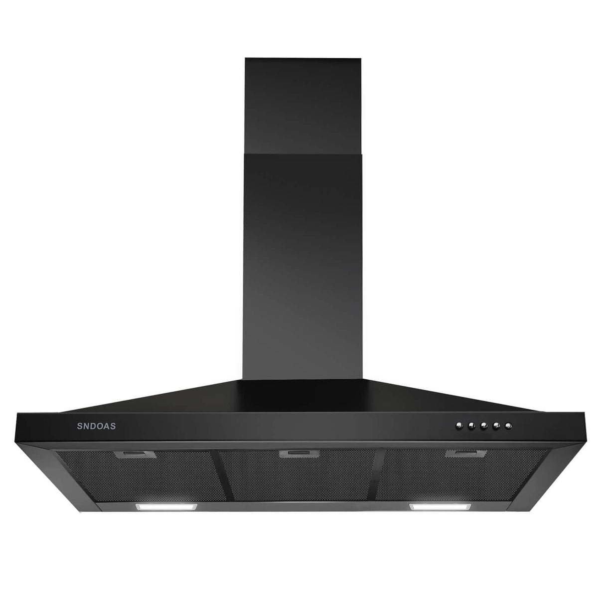 SNDOAS Black Range Hood 36 inches,Stainless Steel Wall Mount Range Hood Black,Kitchen Hood Vent with Ducted/Ductless Convertible,Hood Vents for Kitchen,Ductless Range Hood,Vent Hood 36 inch SNDOAS