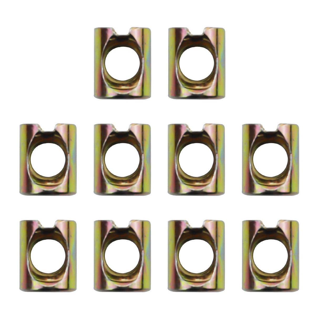 10 PCS Metric M6 Barrel Nuts Cross Dowels Slotted Nuts Baby Bed Crib Screws Hardware Replacement Kit for Bunk Bed Beds Headboards Chairs Furniture M6x10mmx12mm Color zinc SUUJI