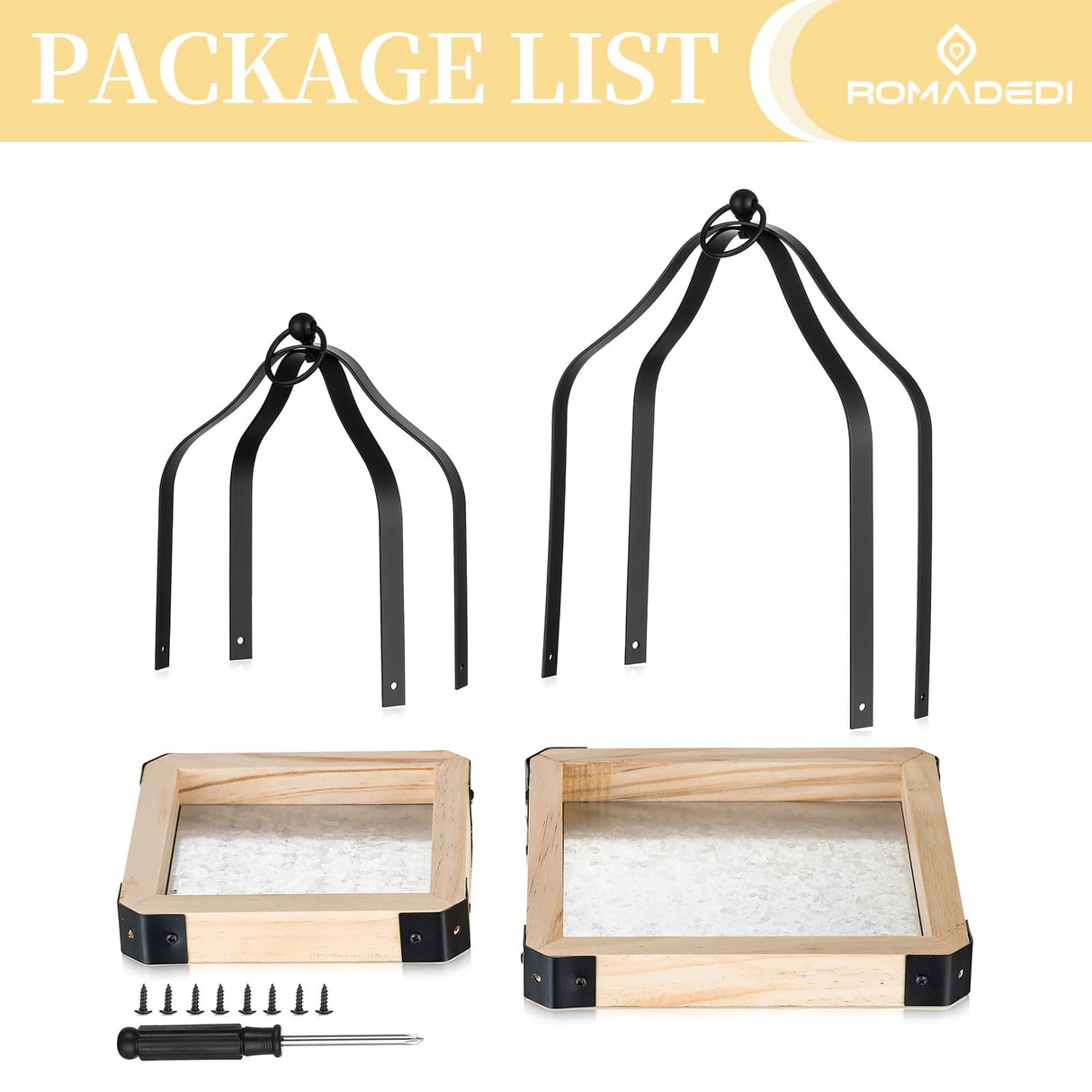 Romadedi Farmhouse Candle Lantern Decorative: Set of 2 Rustic Wood Candle Holder for Home Decor Living Dining Room Kitchen Fireplace Mantle Decorations Christmas Table Centerpiece Romadedi