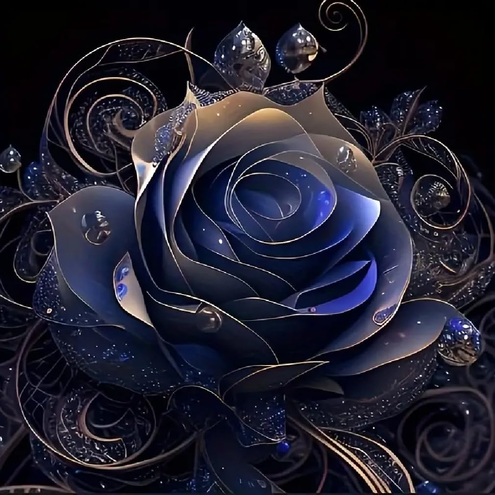 BOHADIY Rose Diamond Art Painting Kits for Adults Flower, Round Full Drill Purple Rose Gem Art Diamond Art Kits, 5D DIY Paint with Diamonds Crafts for Home Wall Decoration Gifts 12×12Inch BOHADIY