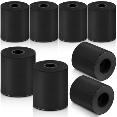 Frienda 8 Pcs 3D Printer Heat Bed Leveling Parts Silicone Solid Column OD 0.63'' ID 0.16 '' Stable Hot Bed Tool Heat Resistant Buffer Compatible with CR-10 Ender 3 Bottom Connect, Black(8 Pieces)