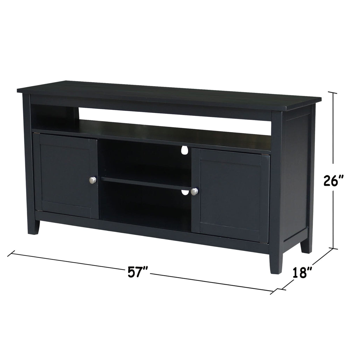 IC International Concepts Entertainment/TV Stand, Black IC International Concepts
