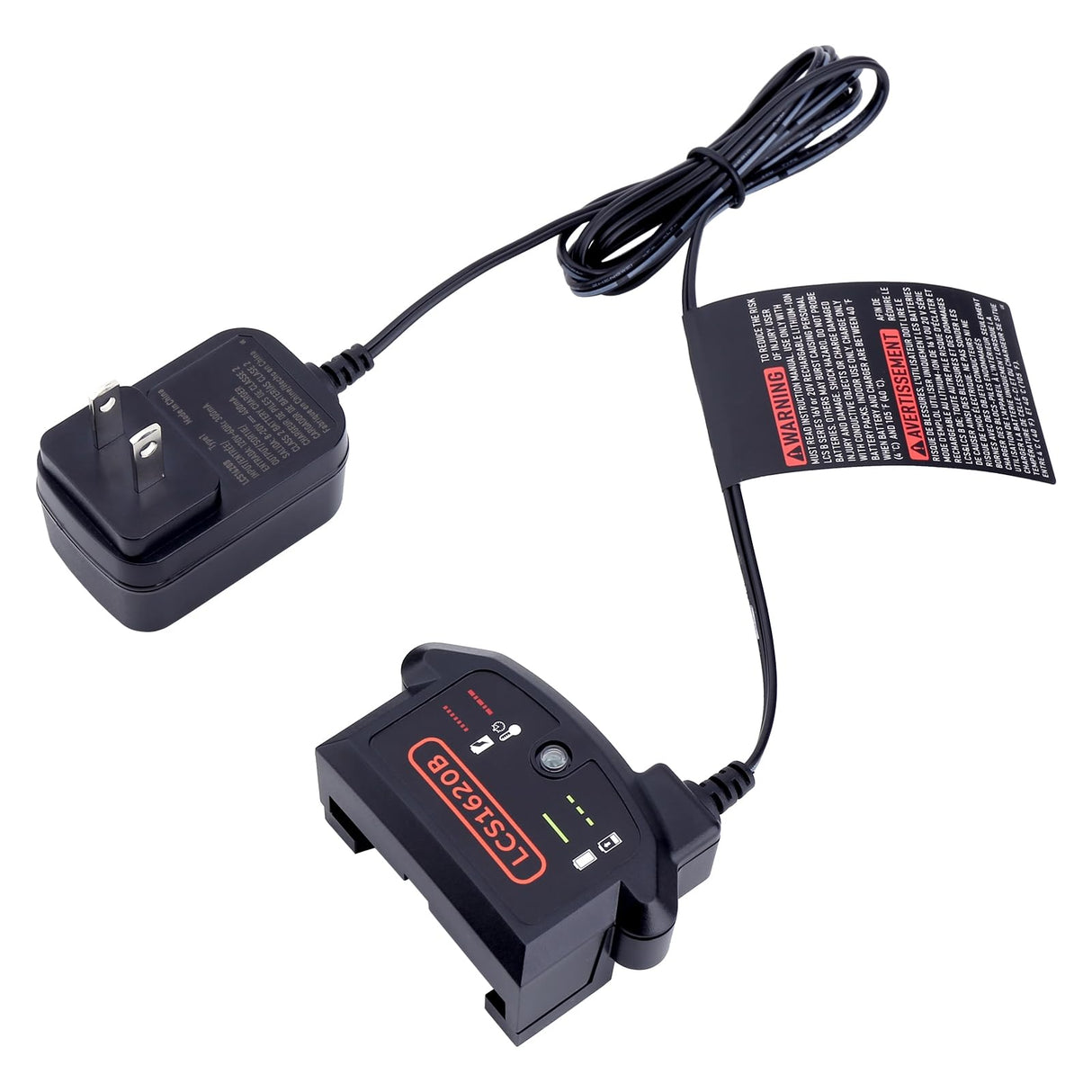 LCS1620B Compatible with Black and Decker 20V Lithium Battery Charger, Compatible with Black & Decker 12V 20V Battery LBXR20 LBXR20-OPE LBX4020 LB2X4020 ELEFLY