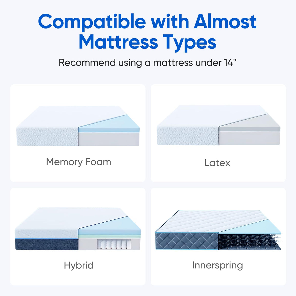 OTDMEL Split King Adjustable Bed Frame with Adjustable Legs, Electric Bed Base Frame with Wireless Remote, 3 Retainer Bars, Zero Gravity & Anti-Snore, Split King OTDMEL