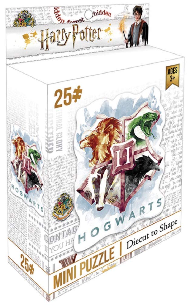 Playhouse Harry Potter Houses of Hogwarts 25-Piece Die-Cut Shaped Mini Puzzle for Kids Playhouse