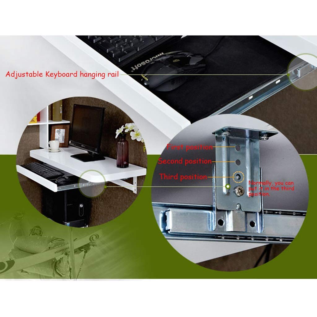 WZHONG Versatile Wall-Mounted Floating Desk – Elegant Space-Saving Solution for Home and Office WZHONG