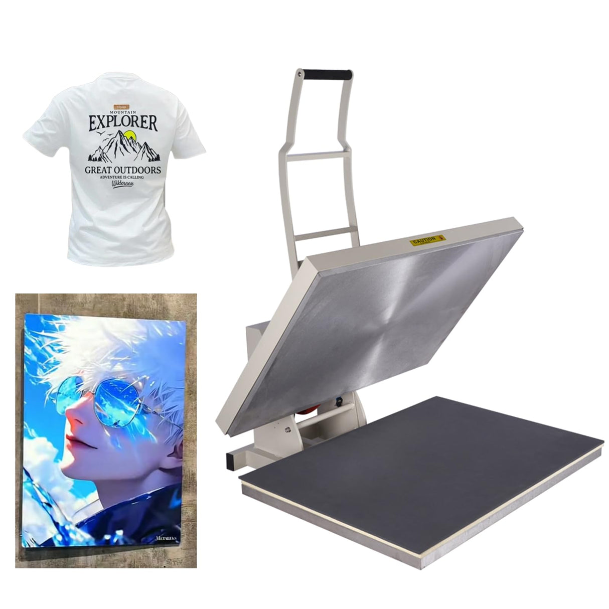 24x32 Inch Heat Press, 110V 4500W No Plug High Pressure Heat Press Machine for Business, Large Professional Digital Control Heat Transfer Machine for Sublimation TransferMuse