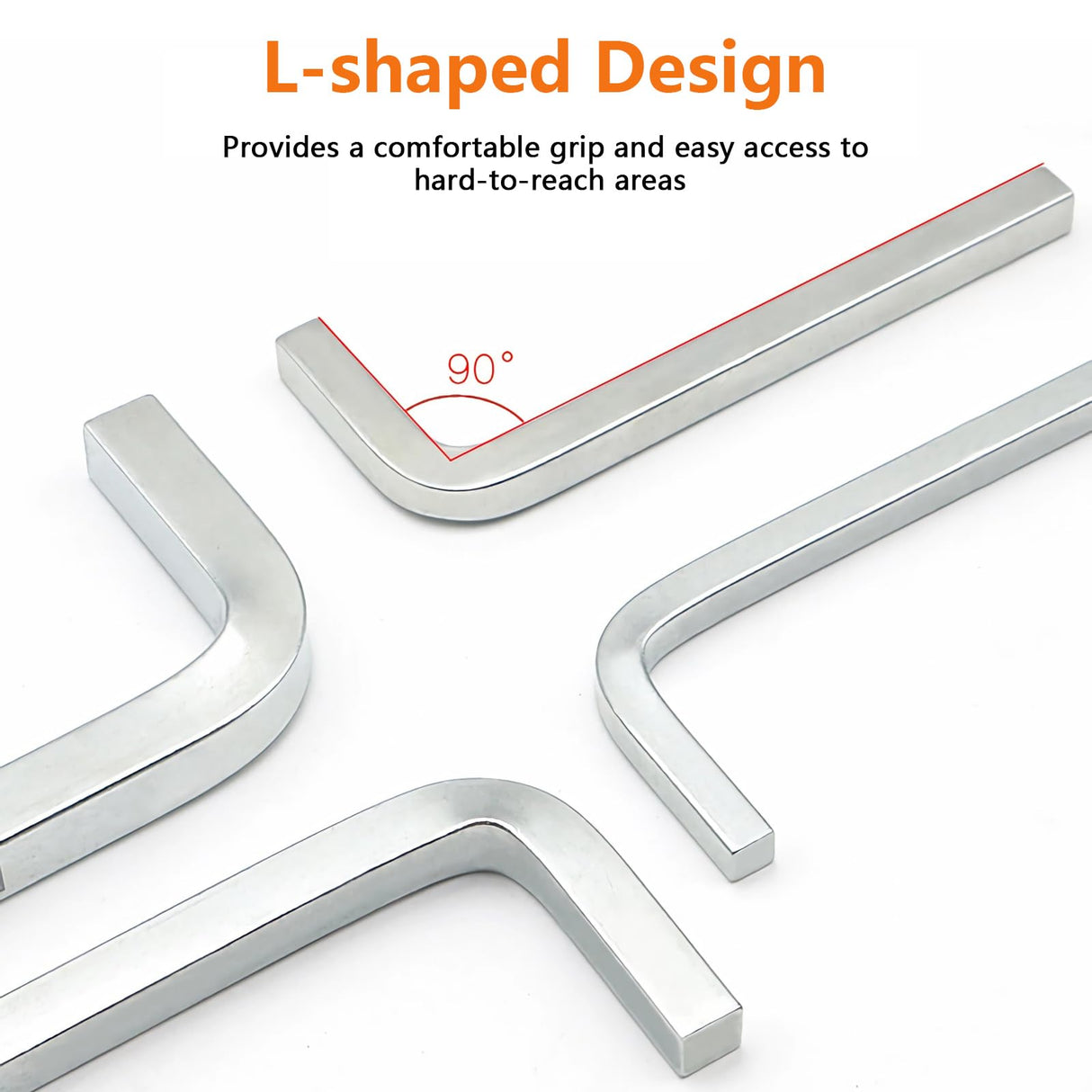 YEIXCIKA 7Pcs Square Head Wrench Set L Shaped Square Key Kit Chromium Vanadium Steel Square Head Screwdrivers for Pocket Hole Screws, 3-10mm YEIXCIKA