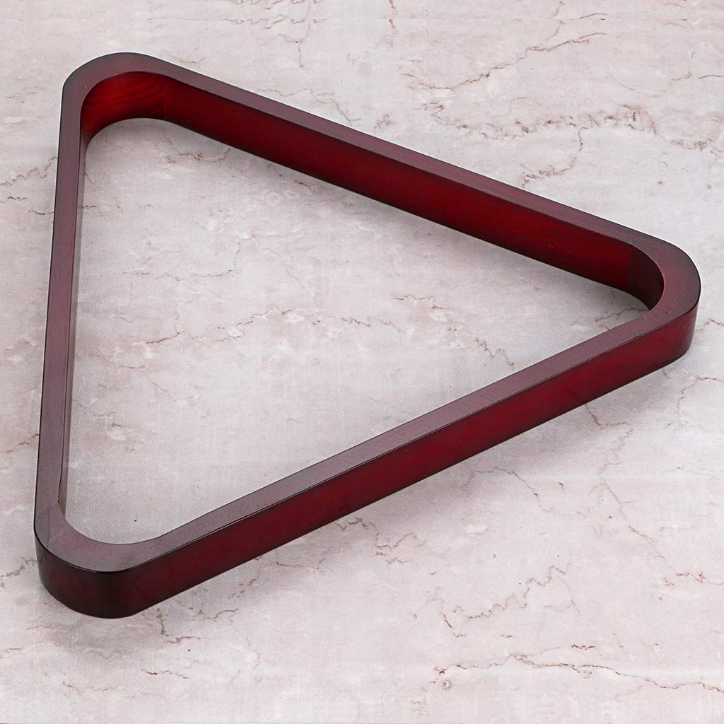 OwnMy Set of 2 Wooden Billiard Ball Rack Set, Vintage Solid Wood Billiard 8-Ball Triangle Rack & 9-Ball Diamond Rack Table Pool Ball Racks (Red) OwnMy