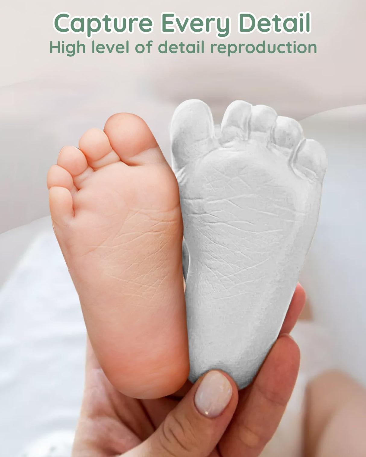 Lilian&Gema Baby Casting Kit Hands and Feet, Newborn Keepsake Foot Hand Mold Kit, Plaster Hand Mold Casting Kit for Babies 0-6 Months, Perfect for First Birthday, New Mom Baby Christmas Gift Lilian&Gema