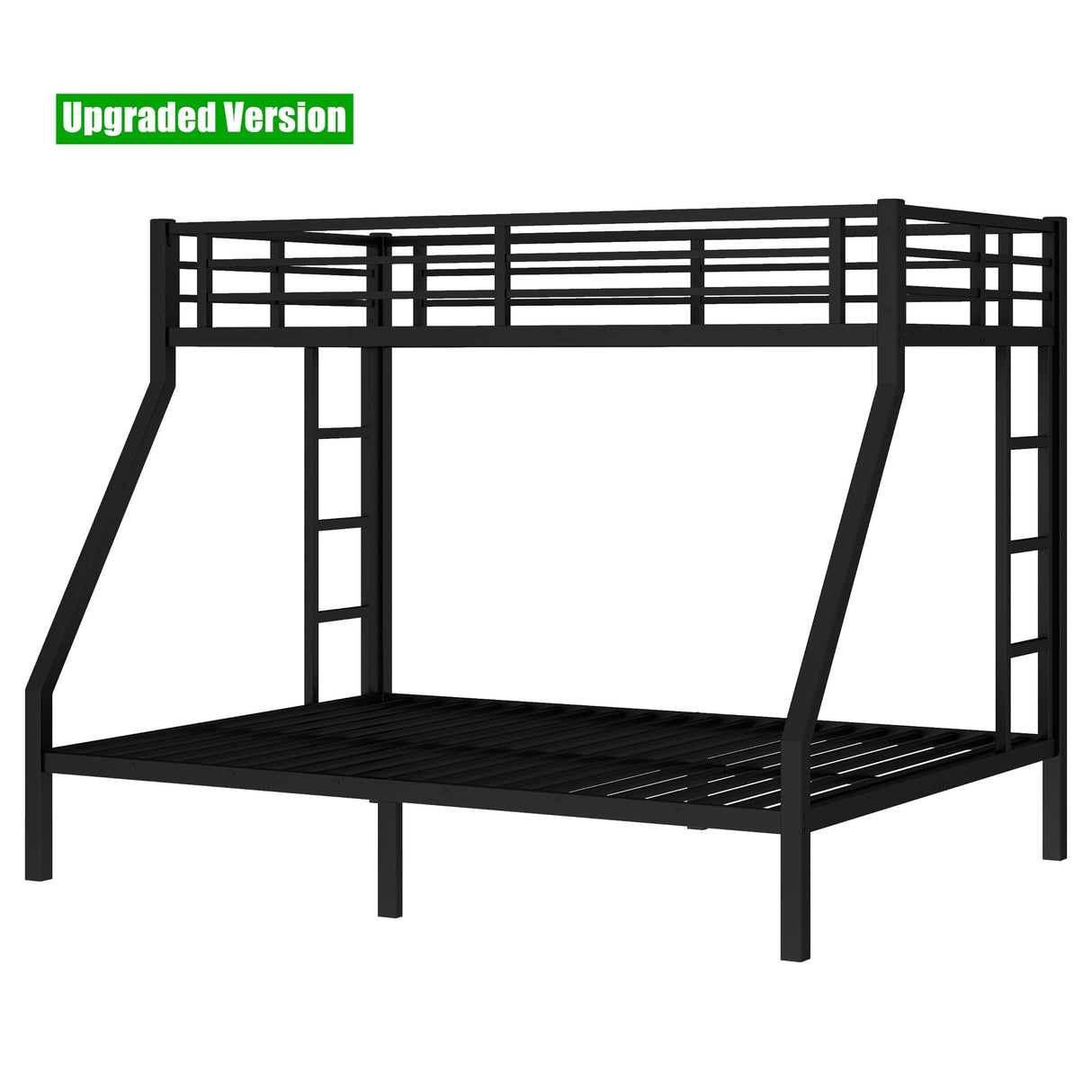TIHWOALL Latest Upgrade & Stronger Metal Steel Bunk Bed Twin XL Over Queen Size Bunkbed, Thickened More Stable Heavy Duty More Rust-Proof Bunk Queen Bed Frame (Easier Assembly) (Twin XL Over Queen) TIHWOALL