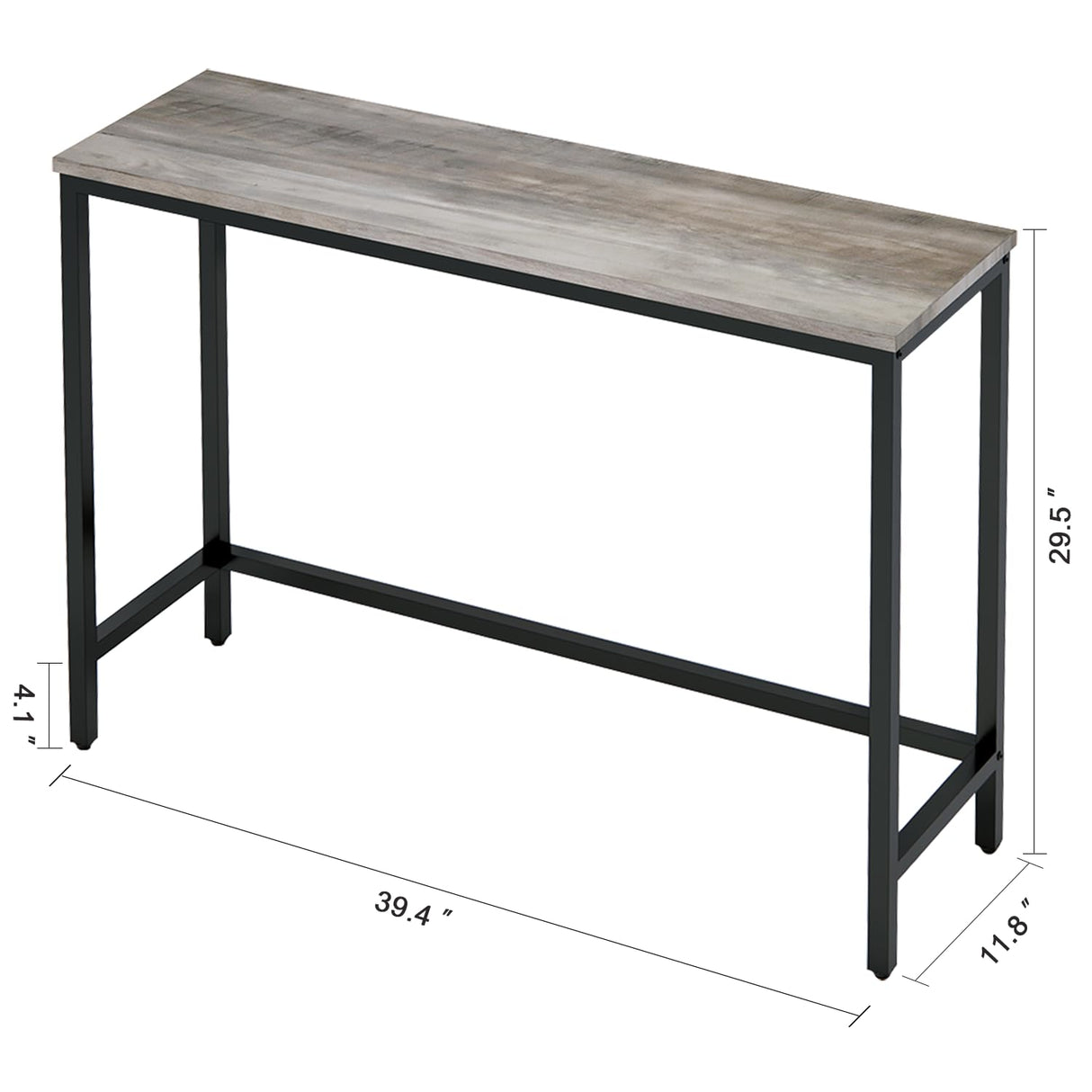 Timberer 39.4” Console Table, Hallway Entrance Table Sofa Table Behind Couch, for Living Room, Entryway, Easy Assembly, Accent Table, Grey Timberer