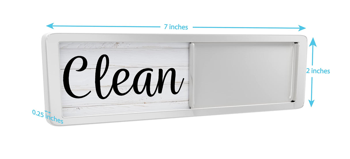 Dishwasher Magnet Clean Dirty Sign, Strong Universal Dirty Clean Dishwasher Magnet Indicator for Kitchen Organization, Slide Rustic Farmhouse Black and White Wood Brothers Bench