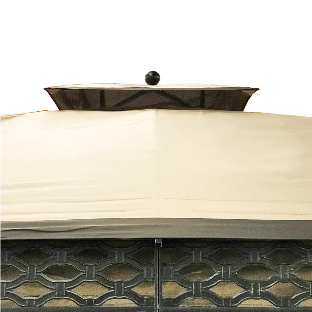 Garden Winds Replacement Canopy Top Cover for Oakmont Gazebo - 350 - Beige - Model L-GZ1188PST-A Garden Winds