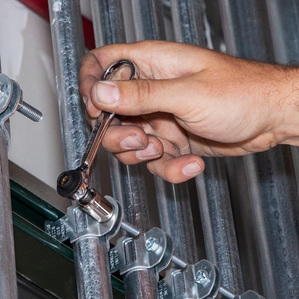 Klein Tools 65200 Ratchet Set, 5-Piece Mini Ratchet Set with Phillips, Slotted, and Adapter for Other Socket Sizes, For Tight Spaces Klein Tools