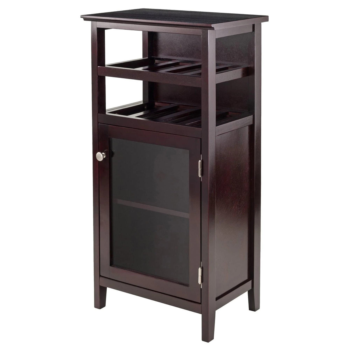 Winsome Alta Wine Cabinet, Dark Wood (92119) Winsome