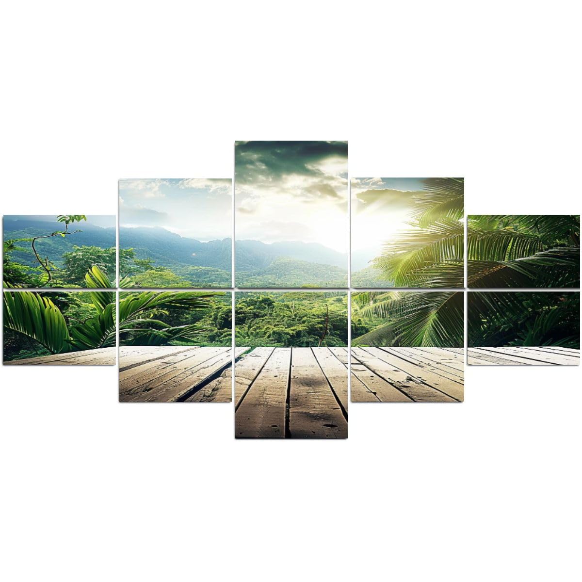 10 Pack Acoustic Panels jungle seychelles island Acoustical Soundproof Wall Panels Sound Absorbing Panel Reduce Room Echo Reverberation Acoustic Treatment AT5ZR4PD