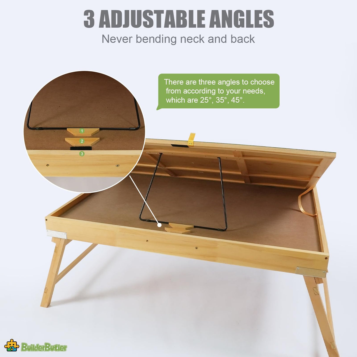BuilderButler 1500 Pieces Puzzle Table with Legs,25"x34" Wooden Jigsaw Puzzle Board with 4 Drawers & Cover,3-Tilting Angles for Puzzle Enthusiasts BuilderButler