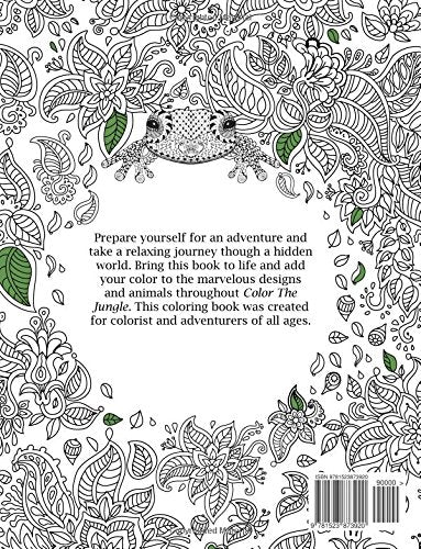 Color The Jungle: A Coloring Book for Adults Featuring Inspirational Henna Inspired Flowers, Animals and Patterns WoodArtSupply