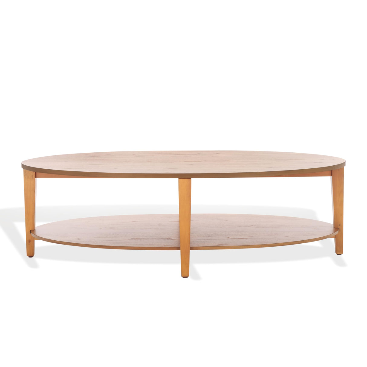 SAFAVIEH Couture Collection Leonardi Natural Brown Oval Coffee Table