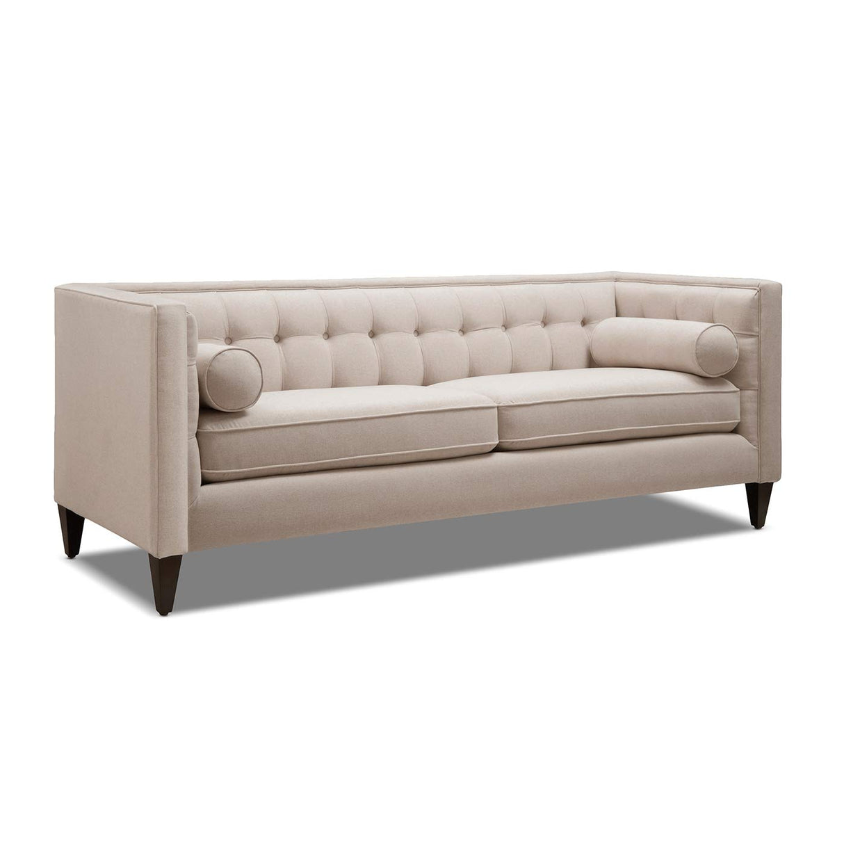 Jennifer Taylor Home Kinsley 84" Modern Tuxedo Tufted Sofa, Sky Neutral Beige Polyester Jennifer Taylor Home