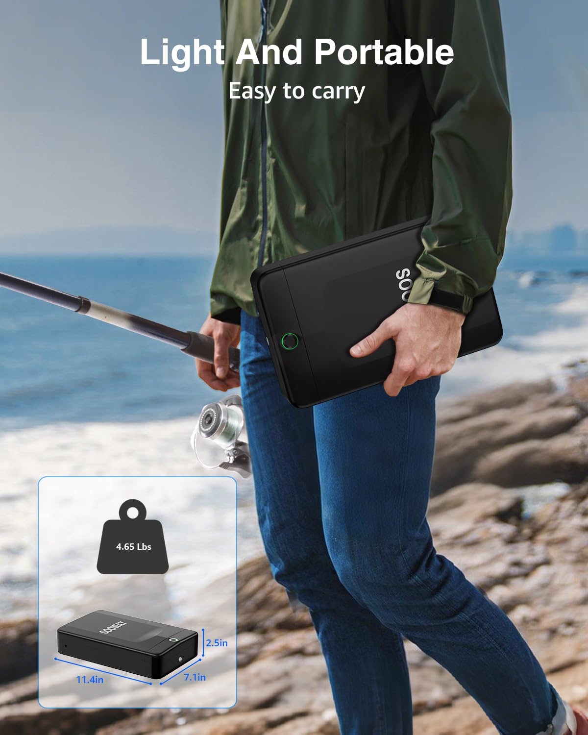 Gun Safe, Small Pistol Safe Biometric Gun Safe for Handgun, Portable Fingerprint Quick Access Gun Lock Box for Car Travel Nightstand Bedside SOOWAY